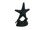 Seaworn Blue Cast Iron Starfish Door Stopper 11""