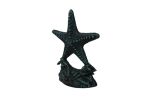 Seaworn Blue Cast Iron Starfish Door Stopper 11""