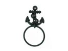 Seaworn Blue Cast Iron Anchor Towel Holder 8.5""