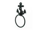 Seaworn Blue Cast Iron Anchor Towel Holder 8.5""