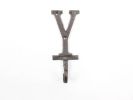 Cast Iron Letter Y Alphabet Wall Hook 6""