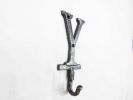 Rustic Silver Cast Iron Letter Y Alphabet Wall Hook 6""