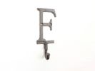 Cast Iron Letter F Alphabet Wall Hook 6""