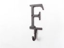 Cast Iron Letter F Alphabet Wall Hook 6""