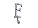 Rustic Silver Cast Iron Letter F Alphabet Wall Hook 6""