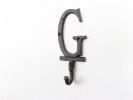 Cast Iron Letter G Alphabet Wall Hook 6""