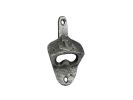 Antique Silver Cast Iron Wall Mounted Anchor Bottle Opener 3""