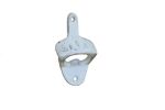 Whitewashed Cast Iron Wall Mounted Anchor Bottle Opener 3""