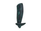 Seaworn Blue Cast Iron Whale Hook 6""