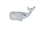 Whitewashed Cast Iron Whale Paperweight 5""