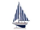 Wooden Nautical Sailer Model Sailboat Decoration 17""