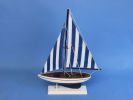 Wooden Nautical Sailer Model Sailboat Decoration 17""