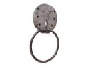 Cast Iron Decorative Sand Dollar Towel Holder 8""