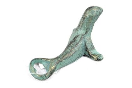 Antique Bronze Cast Iron Seal Bottle Opener 6""