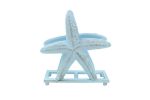 Rustic Light Blue Cast Iron Starfish Napkin Holder 6""