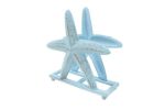Rustic Light Blue Cast Iron Starfish Napkin Holder 6""