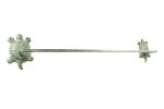 Antique Seaworn Bronze Cast Iron Decorative Turtle Bath Towel Holder 26""