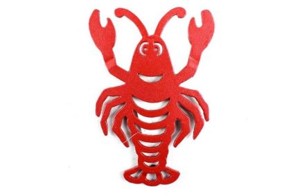 Rustic Red Cast Iron Lobster Trivet 11""