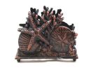 Rustic Copper Cast Iron Seashell Napkin Holder 7"