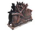 Rustic Copper Cast Iron Seashell Napkin Holder 7"