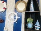 Rustic White Decorative Ship Wheel 18""