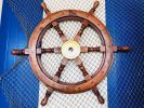 Deluxe Class Wood and Brass Decorative Ship Wheel 18""