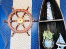 Deluxe Class Wood and Brass Decorative Ship Wheel 18""