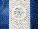Deluxe Class White Wood and Chrome Ship Decorative Steering Wheel 12""