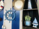 Rustic All Light Blue Decorative Ship Wheel 18""