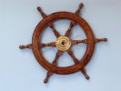 Deluxe Class Wood and Brass Decorative Ship Wheel 24""