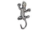 Rustic Silver Cast Iron Lizard Hook 6""