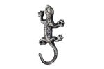 Rustic Silver Cast Iron Lizard Hook 6""