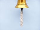 Brass Plated Hanging Anchor Bell 8""