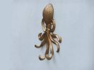 Antique Brass Wall Mounted Octopus Hooks 7""