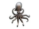 Silver Finish Wall Mounted Octopus Hooks 7""