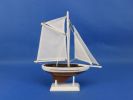 Wooden Columbia Model Sailboat Decoration 9""