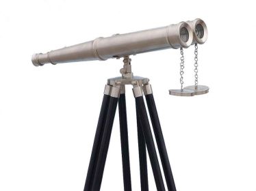 Floor Standing Admiral's Brushed Nickel Binoculars 62""