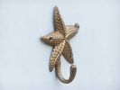 Antique Brass Starfish Hook 5""