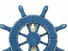 Rustic All Light Blue Decorative Ship Wheel with Hook 8"