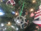Antique Bronze Cast Iron Ship Wheel Decorative Christmas Ornament 4""