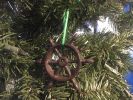 Cast Iron Ship Wheel Decorative Christmas Ornament 4""