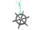 Cast Iron Ship Wheel Decorative Christmas Ornament 4""
