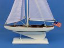 Wooden Intrepid Model Sailboat Decoration 16""