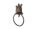 Rustic Copper Cast Iron Decorative Turtle Towel Holder 8""