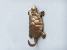 Antique Brass Turtle Hook 6""
