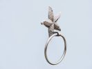 Silver Finish Starfish Towel Holder 9"
