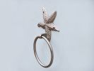 Silver Finish Starfish Towel Holder 9"