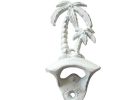 Rustic Whitewashed Cast Iron Wall Mounted Palmtree Bottle Opener 6""