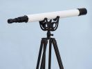 Floor Standing Oil-Rubbed Bronzed-White Leather with Black Stand Anchormaster Telescope 65""