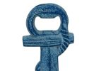 Rustic Light Blue Whitewashed Cast Iron Anchor Bottle Opener 5""